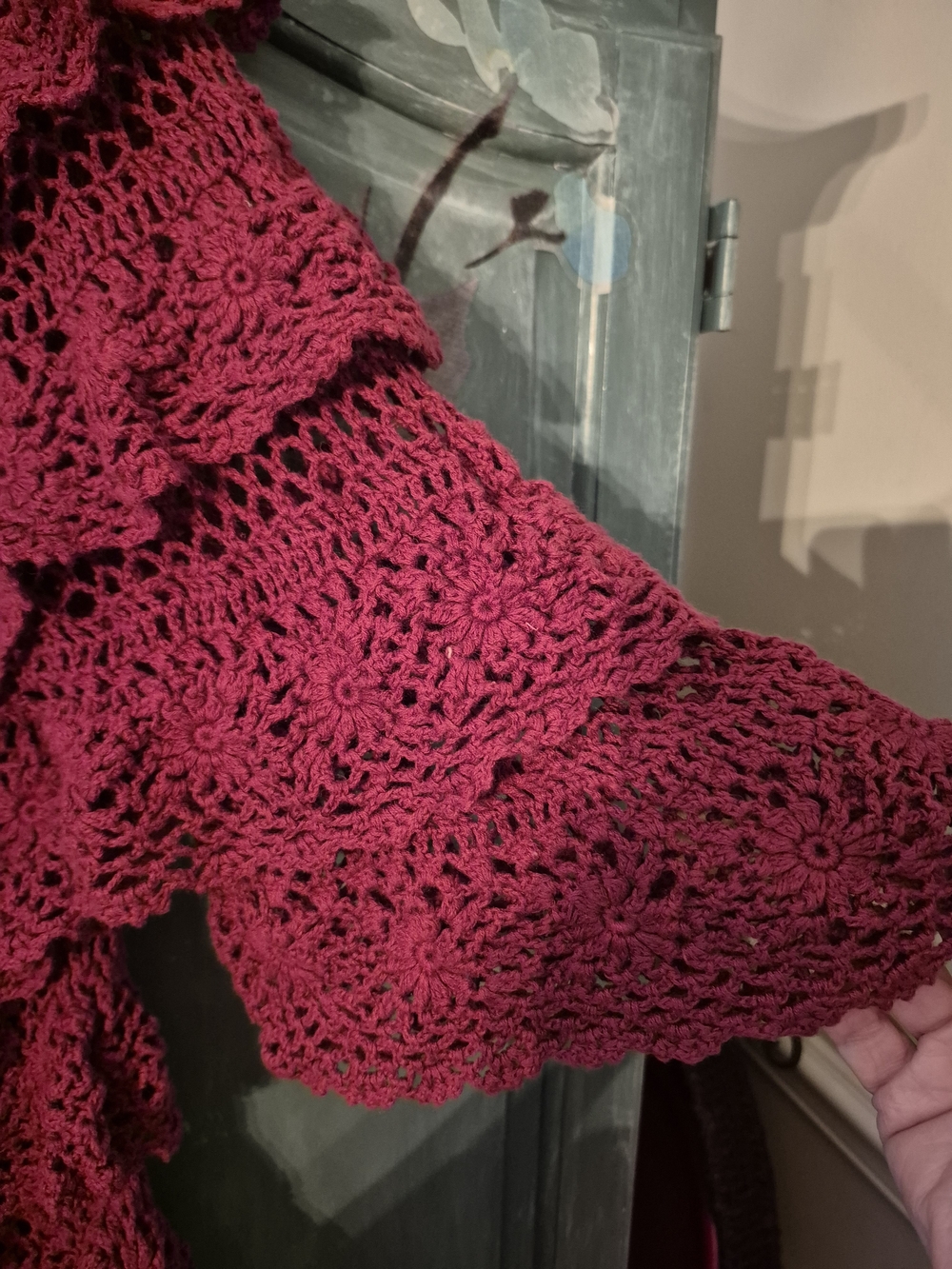 Denim 24/7 Raspberry Crochet Ruffle Tunic - Picture 8 of 12